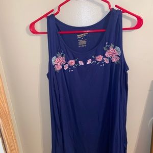 Navy blue long sleeve with shoulder slits